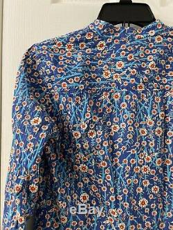 Isabel marant Etoile Floral Printed Long Sleeve Blouse Top Sz 36