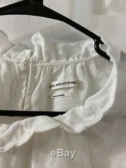 Isabel marant Etoile White Linen Long Sleeve Blouse Top Sz 44