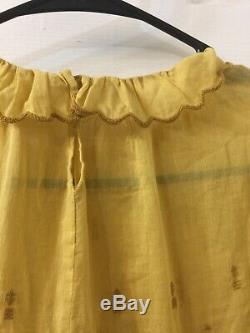 Isabel marant Etoile Yellow Long Sleeve Blouse Top Sz 36