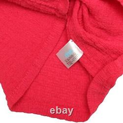Issey Miyake ME Top Pink Textured Long Sleeve Collared Blouse Cardigan Size S