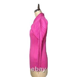 Issey Miyake Main Line Top Blouse Shirt Sleeve Pink Long Sleeve Size M