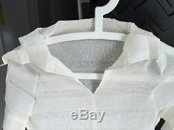 Issey Miyake Pleated Ivory Top Long Sleeve Size M(L)