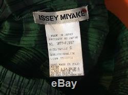 Issey Miyake Pleats Please Green Long-Sleeve Top Small