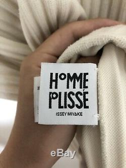 Issey miyake HOMME PLISSE pleated tops long sleeve men size 3 MINT