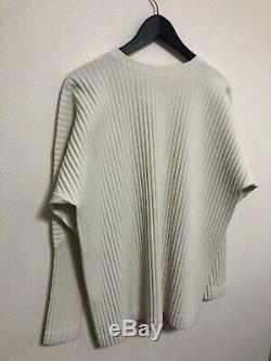 Issey miyake HOMME PLISSE pleated tops long sleeve men size 3 MINT
