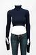Jacquemus Navy Blue Cropped Ribbed Long Sleeved Turtleneck Sweater Top 34/2