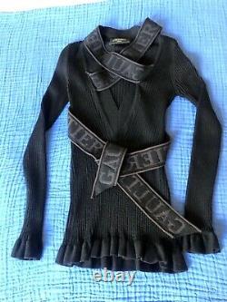 JEAN PAUL GAULTIER MAILLE WOOL RIB KNIT PULLOVER FUZZI TOP ITALY Size S