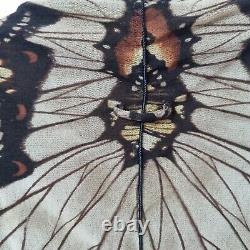 JEAN PAUL GAULTIER Soleil Rare Vintage Butterfly Print Long Sleeve Mesh Top Sz L