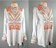 Johnny Was Biya S Floral Embroidered Button Down Silk Top Long Sleeve Nwt