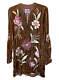 Johnny Was Meriah Relaxed Trapunto Tunic Long Sleeve Floral Golden Hour Top New