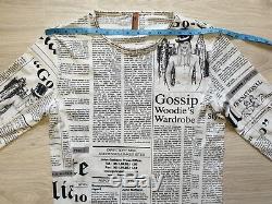 JOHN GALLIANO Newspaper Gazette Print Sweatshirt Long sleeve Top Extra RARE