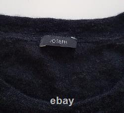 JOSEPH Cashair Black 100% Cashmere Fine Knit Round Neck Jumper Top M