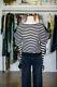 Junya Watanabe Comme Des Garcons Black Ve Stripe Print Long Sleeve Top Sweater S