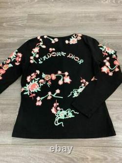 J'Adore Dior Jadore Longsleeve Top Women's Shirt Rare Floral pattern US14 F46