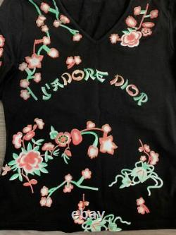 J'Adore Dior Jadore Longsleeve Top Women's Shirt Rare Floral pattern US14 F46