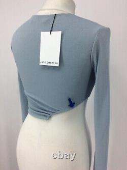 Jade Cropper Womens Cropped Jersey Long Sleeve Top Uk Xs Rrp £527 Eg