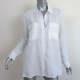 James Perse El Matador Shirt White Linen-blend Size 3 Long Sleeve Top New