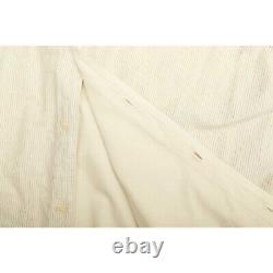 James Perse White Black Stripes Cotton Button Down Lined Shirt Top size 2