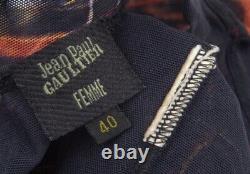 Jean Paul GAULTIER FEMME Printed Mesh Top Size 40(K-100958)