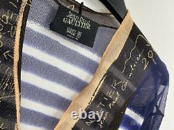 Jean Paul Gaultier 2001/2002 Printed Mesh Top Cardigan Striped Nautical