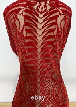 Jean Paul Gaultier Maille Classique 1996 Tribal Mesh Shirt Red Devoré