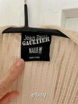 Jean Paul Gaultier Maille Femme Vintage Ivory Cardigan Top Knitwear