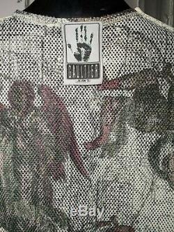 Jean Paul Gaultier SS1994 Zodiac Print Mesh Top Long Sleeve Shirt Campbell