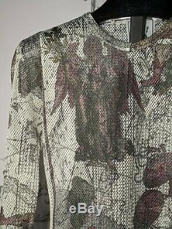 Jean Paul Gaultier SS1994 Zodiac Print Mesh Top Long Sleeve Shirt Campbell