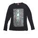 Jean-paul Gaultier Top Black Green X-ray Print Long Sleeved T-shirt Size S