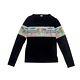 Jean-paul Gaultier Top Black Multicolor Fall'96'movement' Long Sleeved Size S