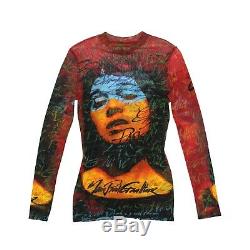 Jean-Paul Gaultier Top Multicolor Face Print Mesh Long Sleeved Size S