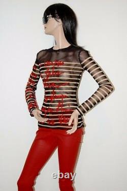 Jean Paul Gaultier Vintage Embroidered Mesh Tattoo Top