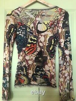 Jean Paul Gaultier iconic mesh butterfly print top Spring 94 collection