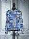 Jean Paul Gaultier 1990s Bleu Lace Long Sleeve Shirt Vintage Top Size S