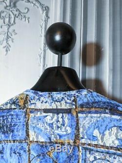 Jean Paul gaultier 1990s Bleu Lace Long Sleeve Shirt Vintage top Size S