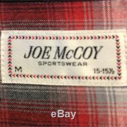 Joe McCoy Plaid Long-Sleeved Shirt Men's Tops Size 15-15 1/2