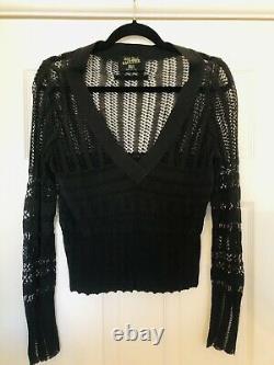 John Paul Gaultier Black See Through Shirt, Top, Size L