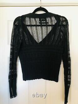 John Paul Gaultier Black See Through Shirt, Top, Size L