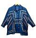 Johnny Was Button Down Blue Embroidered Top S Blouse Floral Bohemian Boho Chick