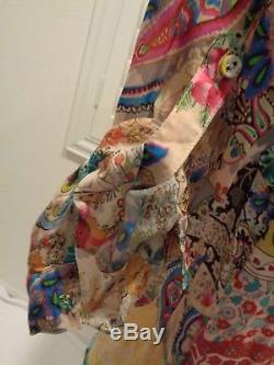 Johnny Was Floral Long Sleeve Tunic Top Blouse M