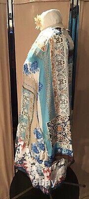 Johnny Was NWT Lovely Printed Silk Petite Chapman Tunic Top PL $238