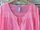 Johnny Was Pink Rayon Long Sleeves Embroidered Tunic Top Plus Size 1x Beautiful