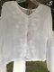 Johnny Was White Eyelet Long Sleeve Cage Top Size X Draw String Waist Nwt