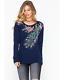 Johnny Was Women's Quito Long Sleeve Thermal Top J18018-8 Blu