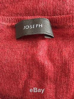 Joseph Dark Red Ribbed Cashair Long-sleeved Top