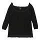 Just Cavalli Long Sleeve Top Small Black Polyester