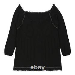 Just Cavalli Long Sleeve Top Small Black Polyester