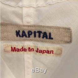 KAPITAL Men's Tops Embroidered Long-Sleeved Shirt Size 3