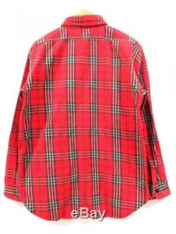 KAPITAL Tops Shirt Cut and sewn Check Cotton Long sleeve Red 4 XL Men's Japan