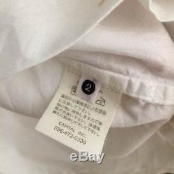 KAPITAL White Long-Sleeved Shirt Men's Tops Size 2